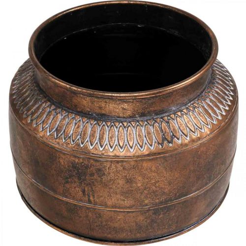Floristik24 Jardinière grande jardinière décorative relief cuivre métal Ø31.5cm H23cm