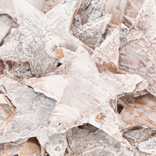 Mini étoiles en écorce de bouleau blanchies 2 à 2,5 cm – Lot de 150 | Floristik24.fr