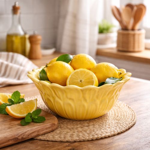 Article Coupe à fleurs décorative en céramique, 13 cm, lot de 2, idéale pour la décoration intérieure et les idées cadeaux.