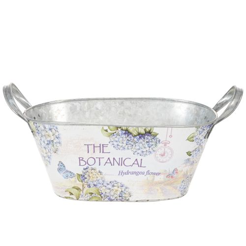 Article Coupe ovale en métal avec anses, pour hortensias, 32×15×15cm