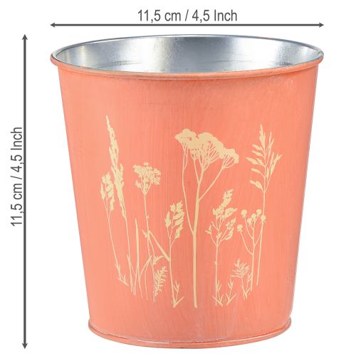 Article Pot de fleurs abricotier en métal Ø11,5 cm H11,5 cm