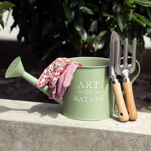 Floristik24 Pot de fleur arrosoir vert menthe zinc Ø16,5cm H17cm