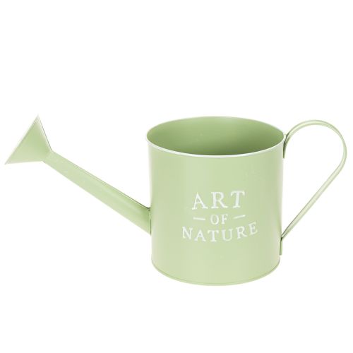 Pot de fleurs, arrosoir décoratif, jardinière en zinc vert menthe, Ø16,5 cm | Floristik24.fr