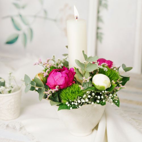 Article Pot de fleurs en céramique, pot de fleurs, pot de fleurs blanc Ø19cm