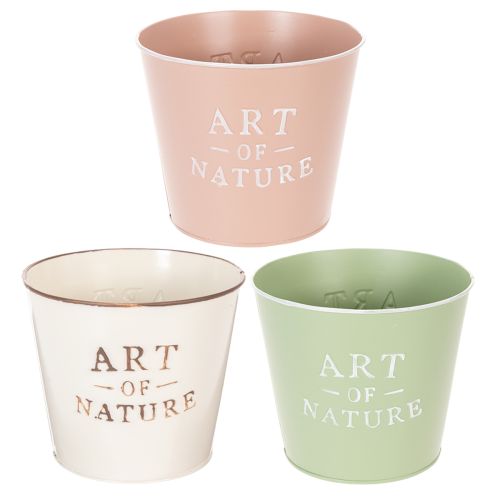 Pot de fleurs en zinc Art of Nature, couleurs variées, Ø 17,5 cm H 15 cm acheter | Floristik24.fr