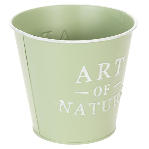 Pot de fleurs en zinc, vert menthe, Ø15cm, H13,5cm | Floristik24.fr