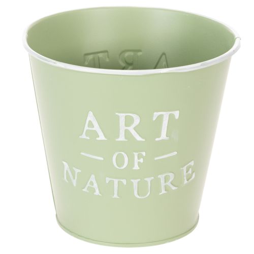 Article Pot de fleurs en zinc, vert menthe, Ø15cm, H13,5cm