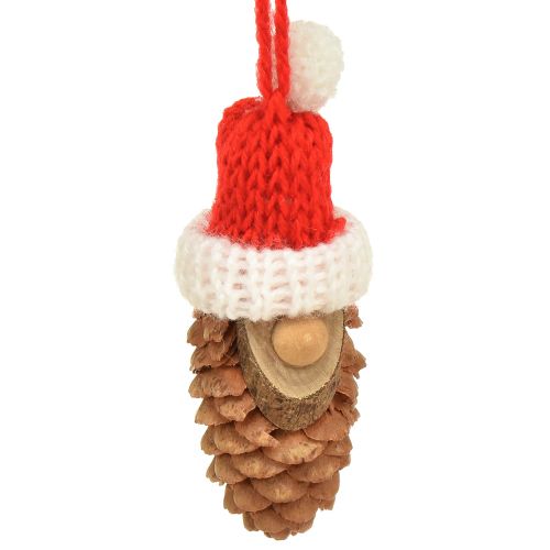 Article Décoration d&#39;arbre de Noël gnome cône gnome rouge 9cm 12pcs