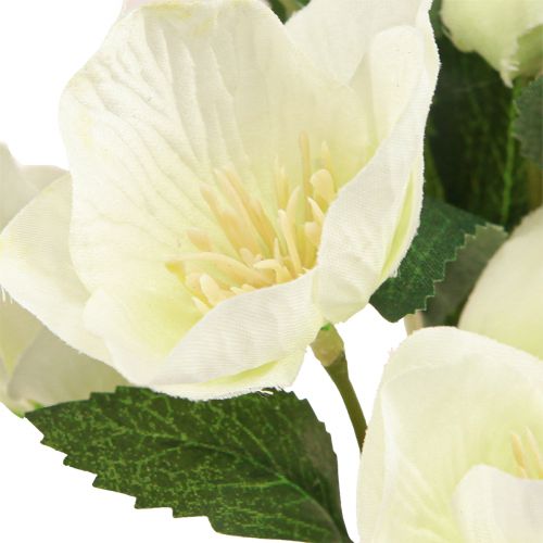 Article Bouquet de roses de Noël 39cm crème