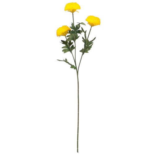 Article Dahlia Fleurs Décoratives Artificielles Fleur Jaune L64cm 3 pcs