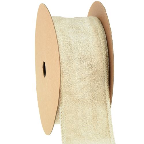 Ruban décoratif ruban de velours ruban décoratif ruban de bijoux beige W50mm L8m