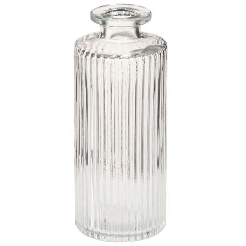 Article Bouteilles Décoratives Mini Vases en Verre Transparent Rétro H13cm 6 pcs
