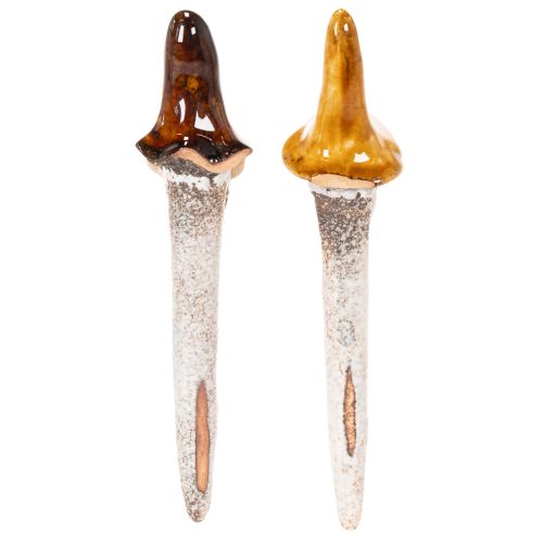 Figurine décorative de nain de jardin pour pots de fleurs, 16 cm, lot de 2 | Floristik24.fr