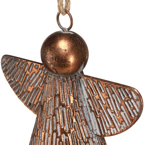 Article Cloche décorative ange gardien métal bronze 19,5x12x19cm vintage