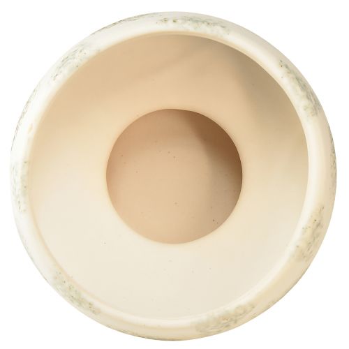 Article Bol décoratif en céramique avec socle crème gris vert Ø17cm 10cm