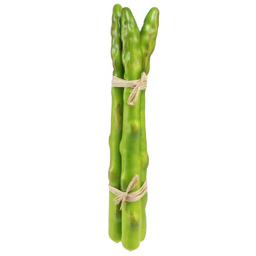Floristik24 Légume Artificiel Vert Asperge Décorative L22cm Ø1,5cm 3pcs