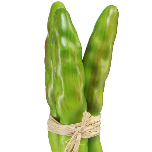 Article Légume Artificiel Vert Asperge Décorative L22cm Ø1,5cm 3pcs