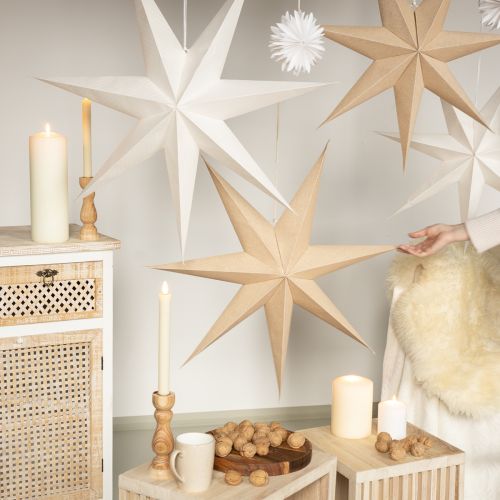 Floristik24 Étoile décorative pour éclairage en papier jute naturel Ø75cm