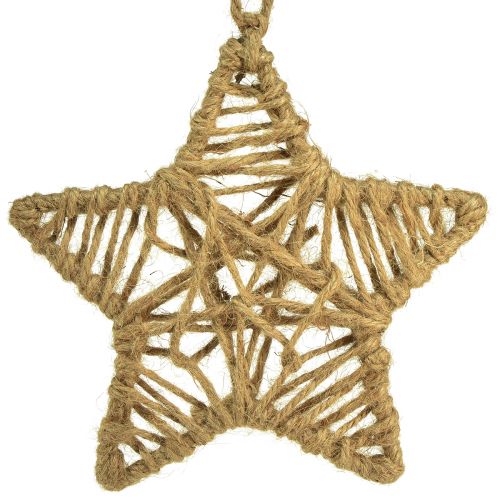Étoile décorative à suspendre étoile de jute naturel Ø18cm 4 pcs