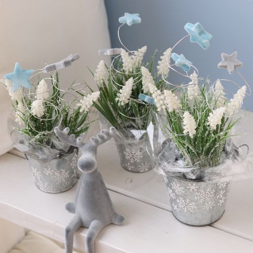 Article Étoiles décoratives floquées à disperser bleues Ø4/5cm 40 pièces