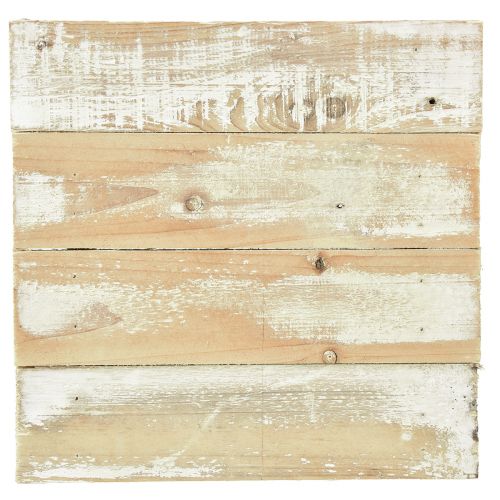 Article Plateau décoratif avec pieds marron blanc shabby chic 30x30cm
