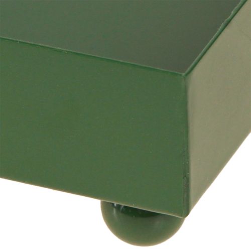Article Plateau décoratif carré en métal vert 15×15cm 2pcs