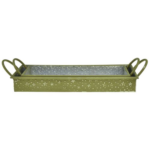Article Plateau décoratif Noël étoiles vertes 49cm/43cm lot de 2