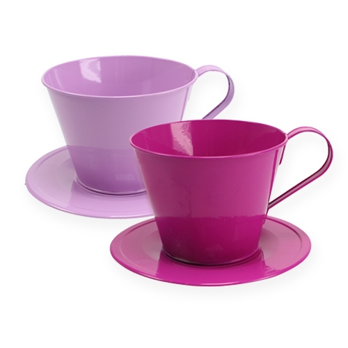 Floristik24 Tasse décorative Ø 16 cm H. 12,5 cm 3 p.