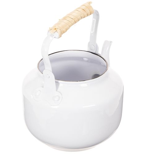 Pot de fleurs décoratif en métal blanc, style shabby chic, Ø 8,6 cm, H 16 cm, style vintage. | Floristik24.fr