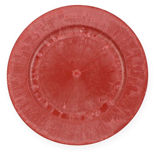 Floristik24 Assiette décorative rouge Ø 30 cm