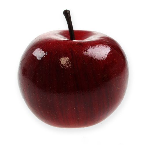 Lot De 4 Pommes Rouges Artificielles En Plastique - Décoration De Fruits Pour Maison, Cuisine, Centre De Table, 8x8x8 Cm