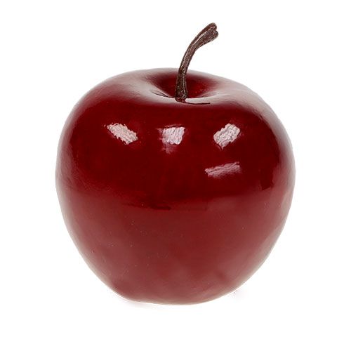 Floristik24 Pomme décorative rouge brillant 6 cm 6 pièces