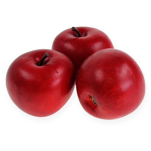 Floristik24 Pomme décorative rouge 6.5cm 12pcs