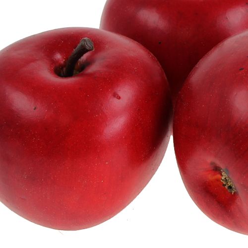 Floristik24 Pomme décorative rouge 6.5cm 12pcs