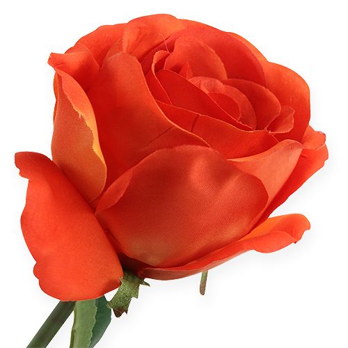 Article Roses décoratives oranges 32 cm 6 p.