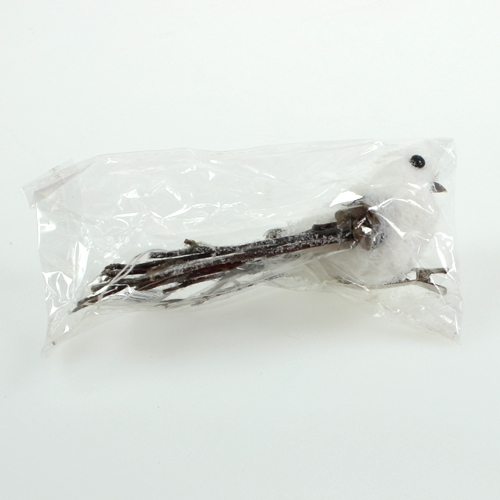 Floristik24 Oiseau des neiges 14cm avec clip
