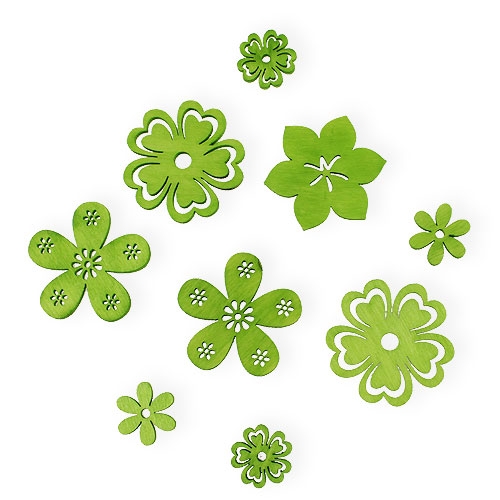 Floristik24 Fleurs déco vert Ø2cm - Ø4cm 96p