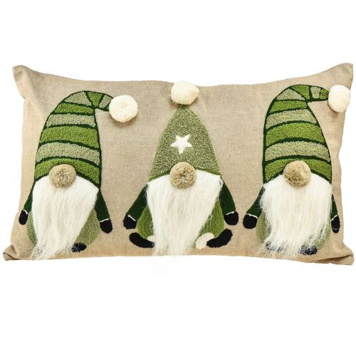 Article Coussin décoratif avec lutins coussin décoratif vert beige 50×30cm