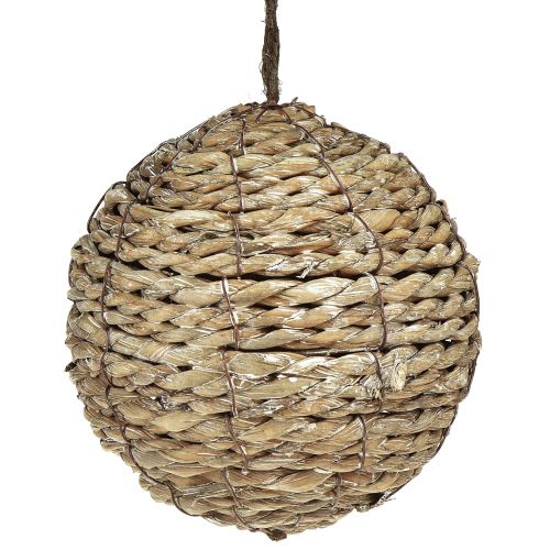 Article Boules décoratives à suspendre boules paille gris Ø15cm 3pcs