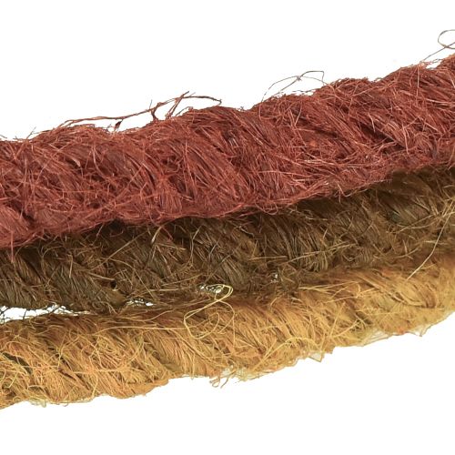 Article Anneau décoratif anneau coloré boucle de jute jaune ocre marron Ø20cm 9pcs