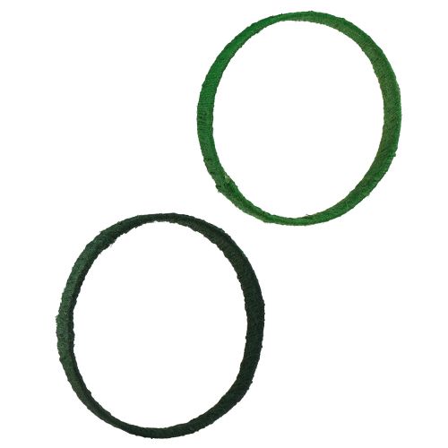 Article Anneau décoratif jute décoration boucle vert vert foncé 4cm Ø30cm 2pcs
