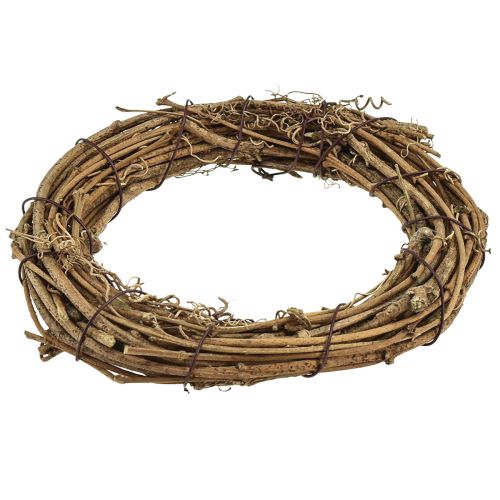 Article Anneau décoratif mini couronne de vigne naturel Ø15cm 6pcs