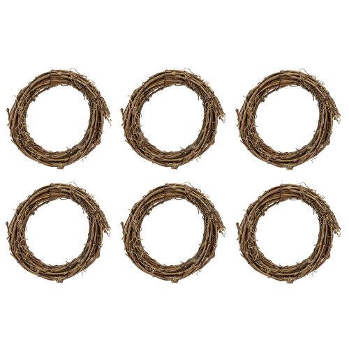 Article Anneau décoratif mini couronne de vigne naturel Ø15cm 6pcs