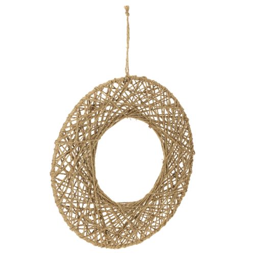 Floristik24 Anneaux décoratifs en jute, décoration suspendue naturelle, style bohème, Ø 38 cm, lot de 2, anneaux métalliques, décoration murale, décoration de fenêtre