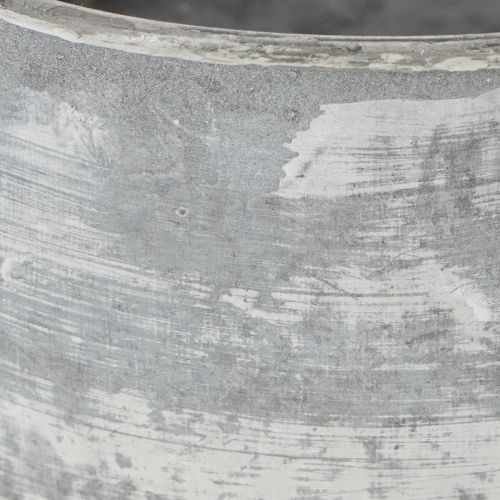 Article Bol décoratif en métal, ovale, gris, L22,5/19,5/16 cm, lot de 3