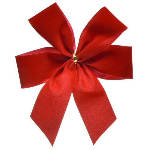 Article Noeud décoratif noeud en velours rouge 4 cm de large noeud de Noël pour l&#39;extérieur 15 × 18 cm 2 pièces