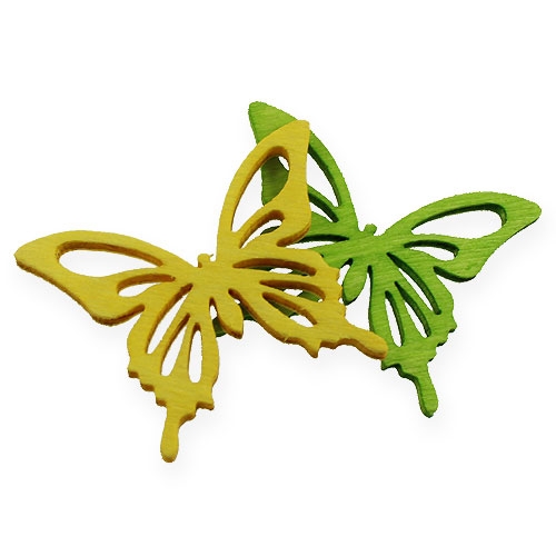 Papillons déco multicolore 4cm 90P | Floristik24.fr