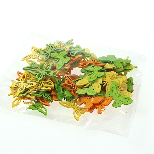 Papillons déco multicolore 4cm 90P | Floristik24.fr