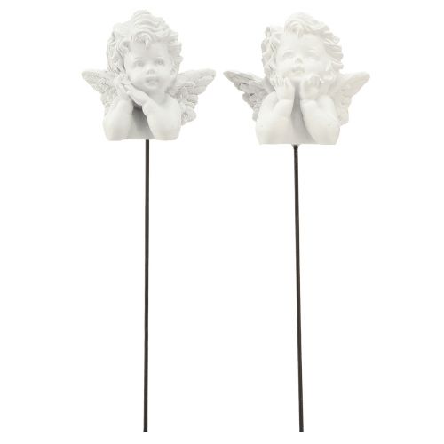 Article Figurine ange pour cimetière Décoration funéraire piquet 5cm 6pc