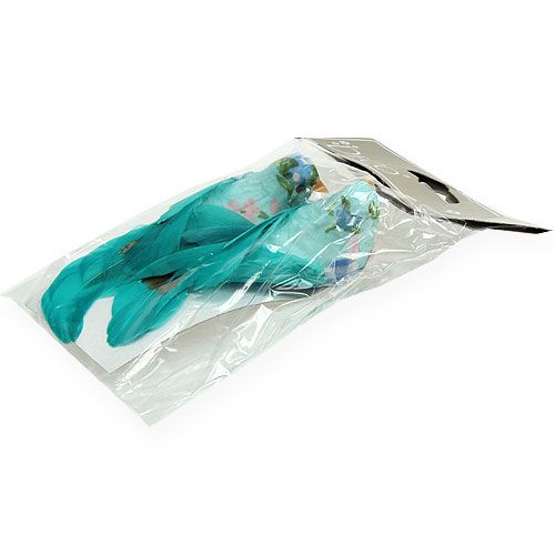 Floristik24 Oiseau décoratif sur fil Turkis 13cm 2pcs